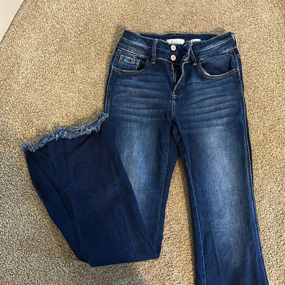 Women’s kancan denim jeans high rise flare signature collection